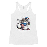 Florida Lizard - American Flag Design Beer Women's Racerback Tank