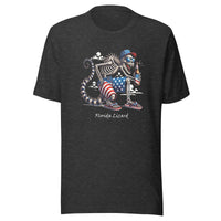 Florida Lizard - Patriotic American Flag Design Beer Unisex t-shirt