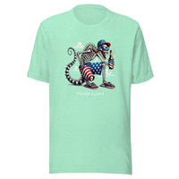 Florida Lizard - Patriotic American Flag Design Beer Unisex t-shirt