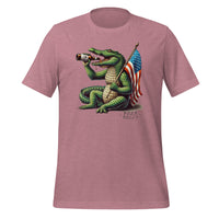 Beer Belly! Alligator American Flag and a Beer Unisex t-shirt