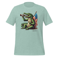 Beer Belly! Alligator American Flag and a Beer Unisex t-shirt