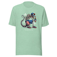 Florida Lizard - Patriotic American Flag Design Beer Unisex t-shirt