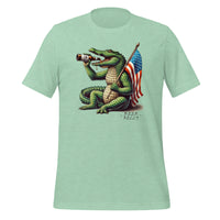 Beer Belly! Alligator American Flag and a Beer Unisex t-shirt