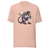 Florida Lizard - Patriotic American Flag Design Beer Unisex t-shirt