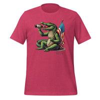 Beer Belly! Alligator American Flag and a Beer Unisex t-shirt