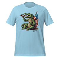 Beer Belly! Alligator American Flag and a Beer Unisex t-shirt