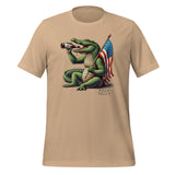 Beer Belly! Alligator American Flag and a Beer Unisex t-shirt