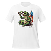 Beer Belly! Alligator American Flag and a Beer Unisex t-shirt