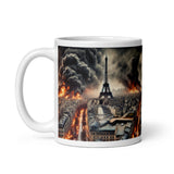 Paris France Eiffel Tower White glossy mug