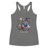 Florida Lizard - American Flag Design Beer Women's Racerback Tank