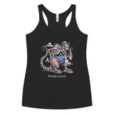 Florida Lizard - American Flag Design Beer Women's Racerback Tank