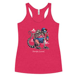 Florida Lizard - American Flag Design Beer Women's Racerback Tank