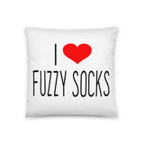 I LOVE FUZZY SOCKS Basic Pillow