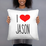 I Love JASON Basic Pillow