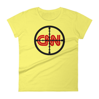 CNN With Cross Hairs Fake News - Women's short sleeve t-shirt