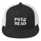 Pot Head - Embroidered Coffee Pot Snapback Trucker Cap