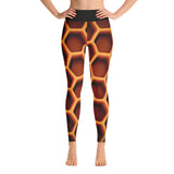 Honeycomb All Over Print Yoga Pants / Leggings