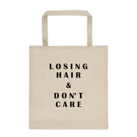 Losing Hair & Don't Care Durable Canvas Tote bag
