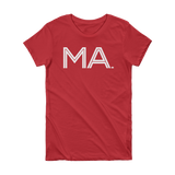 MA- State of Massachusetts Abbreviation Short Sleeve Women's T-shirt