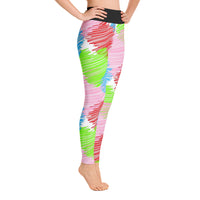 Scribbled Hearts Valentine's Day Yoga Pants / Leggings