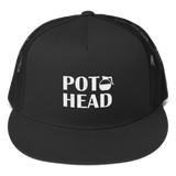 Pot Head - Embroidered Coffee Pot Snapback Trucker Cap