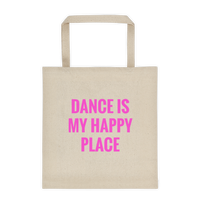 DANCE Is My Happy Place - Durable Canvas Tote bag