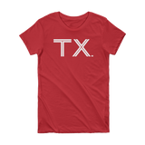 TX - State of Texas Abbreviation Short Sleeve Women's T-shirt