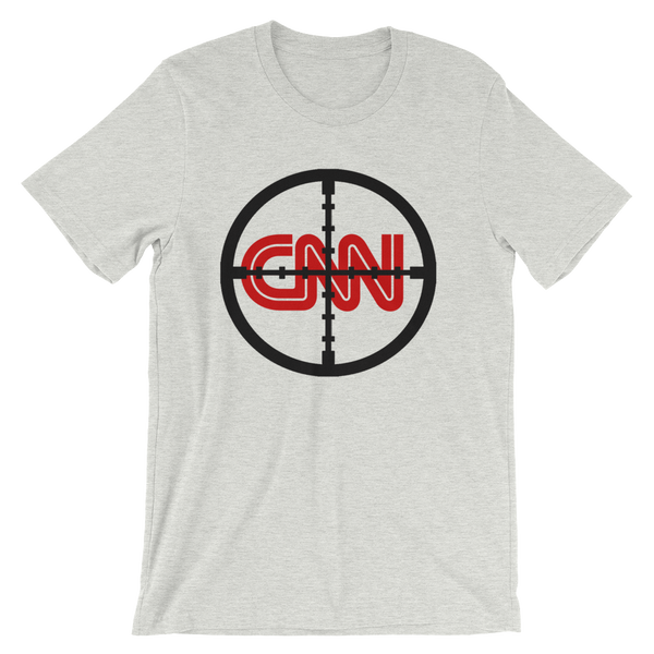 CNN With Cross Hairs Fake News - Men's Unisex short sleeve t-shirt