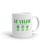 GO VEGAN Coffee Mug - Vegan Coffee Cup