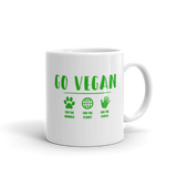 GO VEGAN Coffee Mug - Vegan Coffee Cup