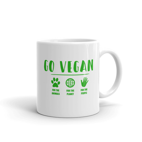 GO VEGAN Coffee Mug - Vegan Coffee Cup