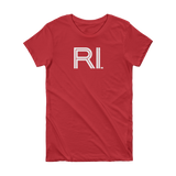 RI - State of Rhode Island Abbreviation Short Sleeve Women's T-shirt