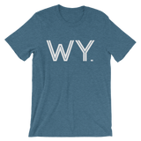 WY - State of Wyoming Abbreviation - Men's / Unisex short sleeve t-shirt