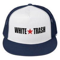 White Trash With Limited Rags Red Star Snapback Trucker Cap