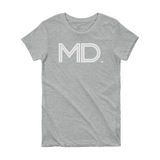 MD- State of Maryland Abbreviation Short Sleeve Women's T-shirt