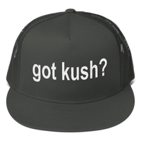 Got KUSH? Embroidered Trucker Style Mesh Back Snapback Hat / Cap