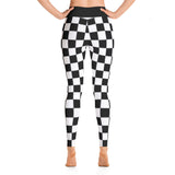 Checkered Flag All Over Print Yoga Leggings