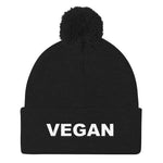 VEGAN Winter Beanie Pom Pom Knit Cap