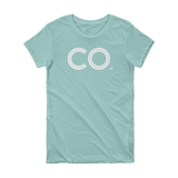 CO - State of Colorado Abbreviation Short Sleeve Women's T-shirt