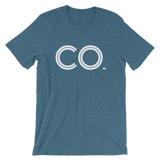 CO- State of Colorado Abbreviation Men' / Unisex short sleeve t-shirt