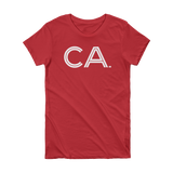 CA- State of California Abbreviation -Short Sleeve Women's T-shirt