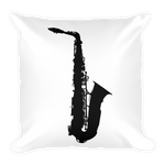 Saxophone Sihlouette Square Pillow