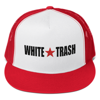 White Trash With Limited Rags Red Star Snapback Trucker Cap