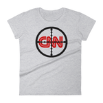 CNN With Cross Hairs Fake News - Women's short sleeve t-shirt