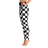 Checkered Flag All Over Print Yoga Leggings