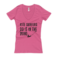 Kite Surfers Do It In The Wind - Women's V-Neck T-shirt