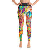 Colorful Abstract Floral All Over Print Yoga Pants / Leggings