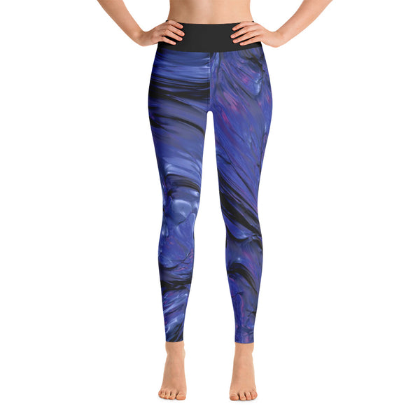 Funky Oil Paint Texture All Over Print Yoga Pants / Leggings