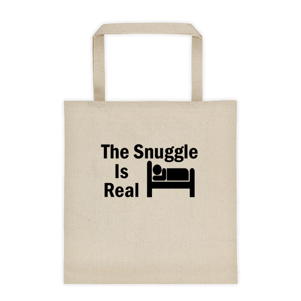The Snuggle Is Real - Durable Canvas Tote bag