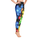 Colorful Holiday Snowflakes Yoga Pants / Leggings